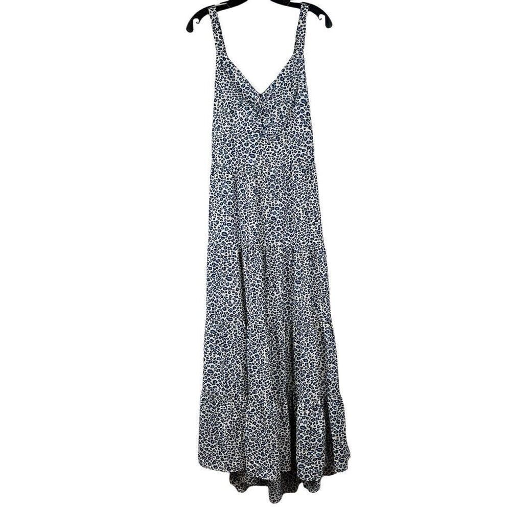 BTFBM Full Length Animal Print Back Cutout Summer Dress XL